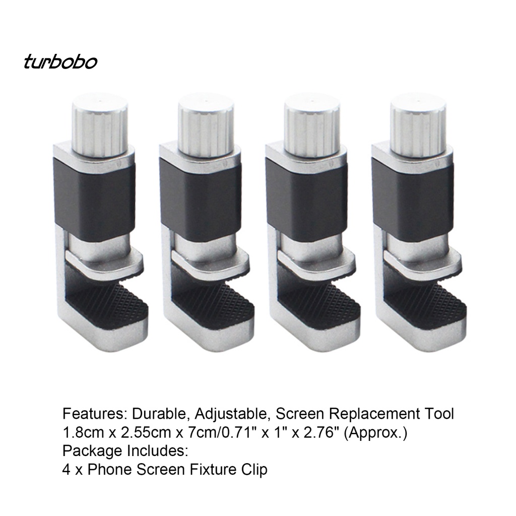 Set 4 Kẹp Cao Su Chống Trượt Có Thể Điều Chỉnh Dùng Sửa Chữa Màn Hình LCD Điện Thoại