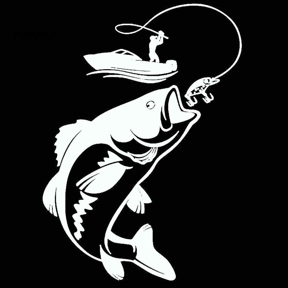 Turbobo Đề Can Dán Trang Trí Xe Hơi / Tàu Thuyền Hình Cá Phản Quang