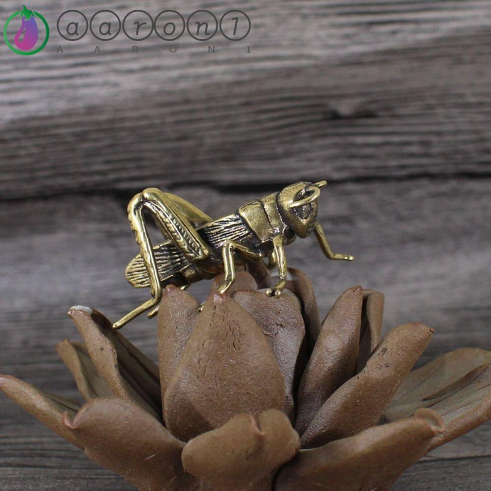 AARON1 Tượng Nhỏ Bằng Đồng Thau Hình Côn Trùng / Thú Cưng / Bọ Cánh Cứng Để Bàn Trang Trí
