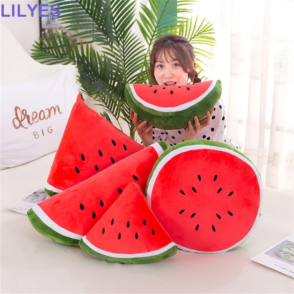 LILYES Gối Nhồi Bông Mềm Hình Trái Cây Vui Nhộn Trang Trí Ghế Sofa