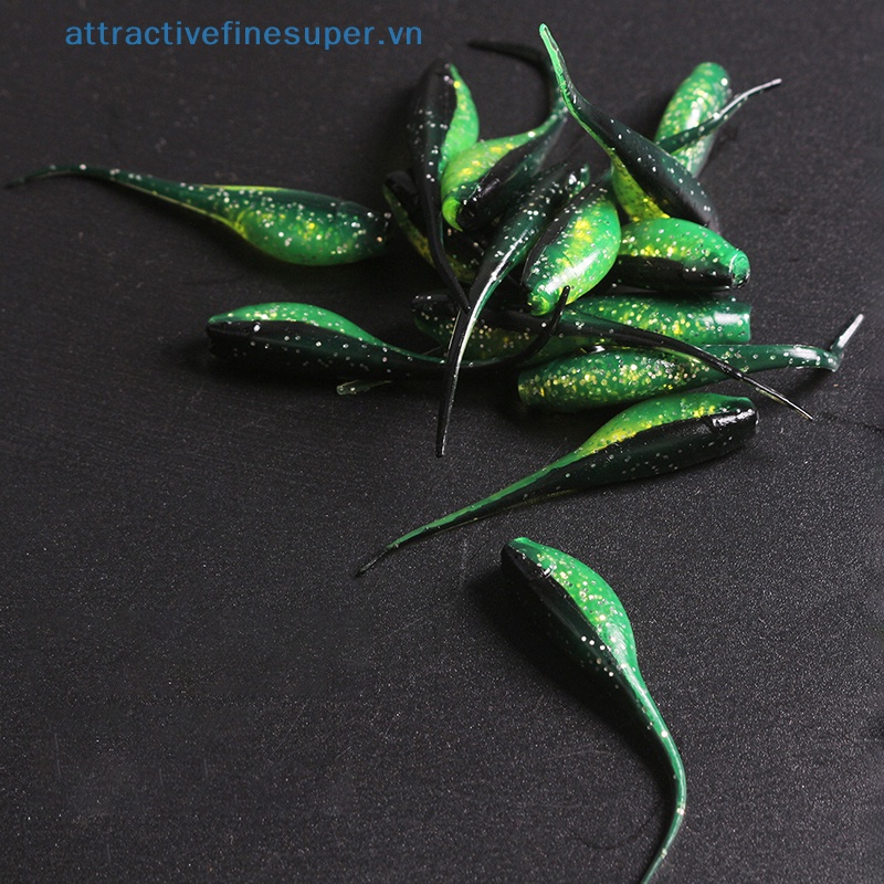 Set 10 Mồi Giả Nhử Cá Mềm Mini 0.75g 5cm Có Móc Câu