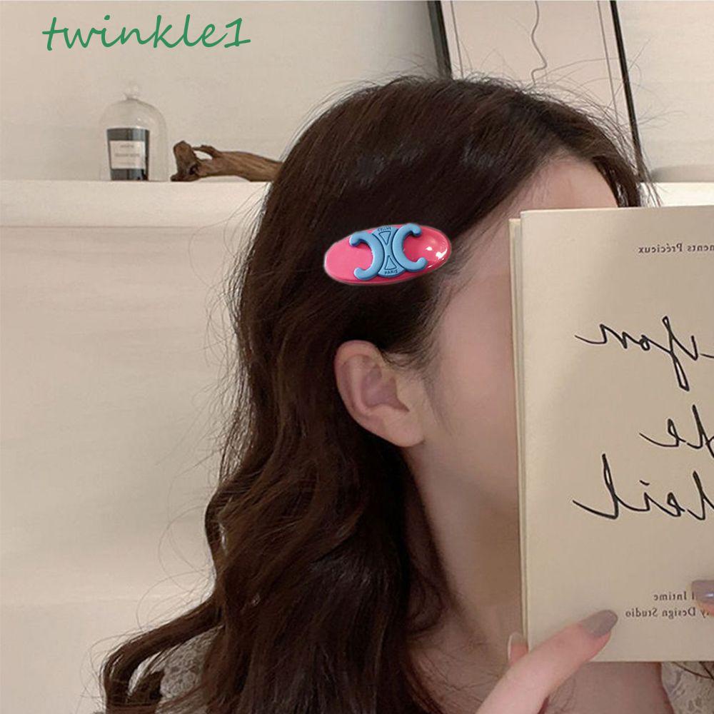 TWINKLE Kẹp Tóc Mái Vòm Họa Tiết Hình Học Dễ Thương Cho Nữ