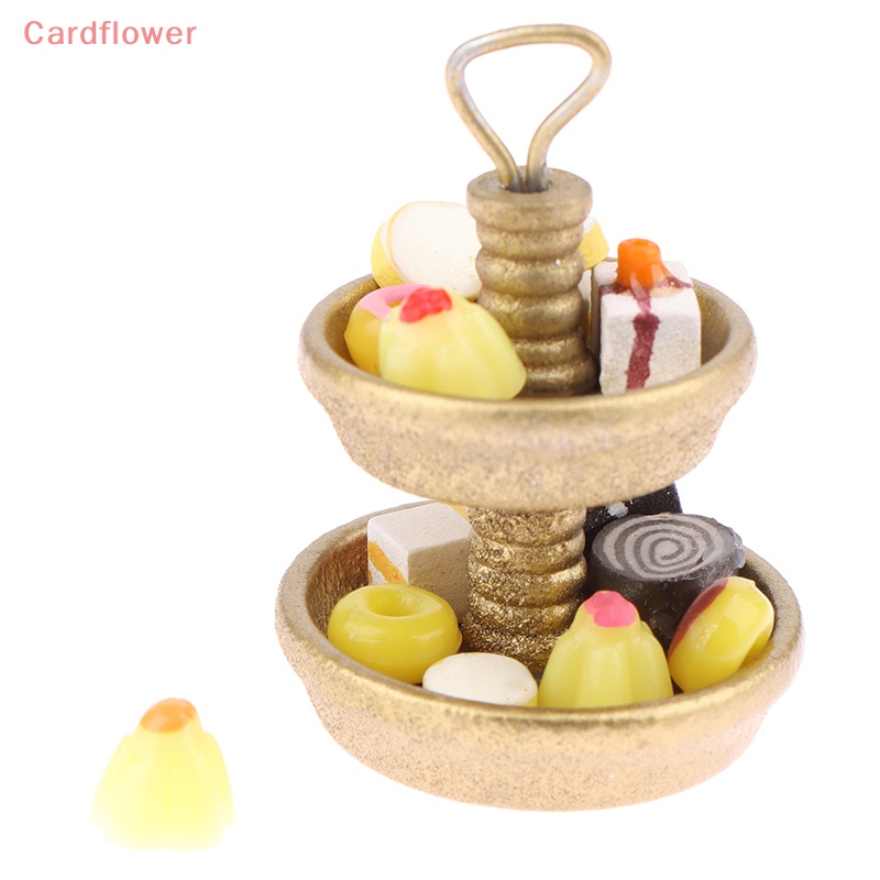 Khay Đựng Bánh Tráng Miệng Hai Tầng Trang Trí Nhà Búp Bê 1: 12 Mới