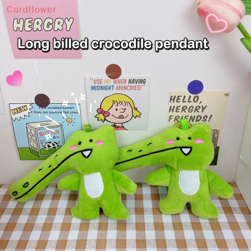 &lt; Cardflower &gt; Móc Khóa Hình Cá Sấu Nhồi Bông Phong Cách Ins Mới Dễ Thương Trang Trí Ba Lô / Cốp Xe Hơi / Quà Tặ