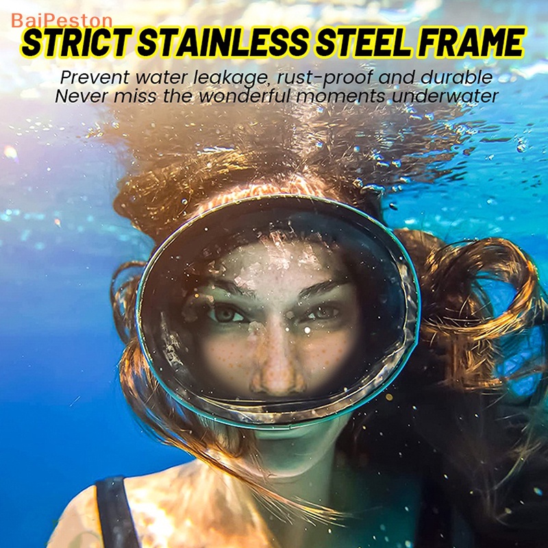 1 Mặt Nạ Lặn Chuyên Nghiệp Bằng Silicone Chống Sương Mù Cho Nam Và Nữ