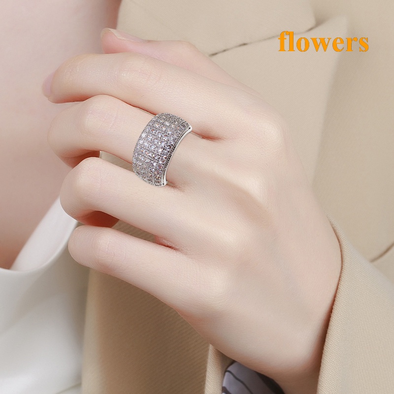 Nhẫn Thép Titan Đính Kim Cương zircon Đơn Giản Sáng Tạo Thời Trang Cho Nữ