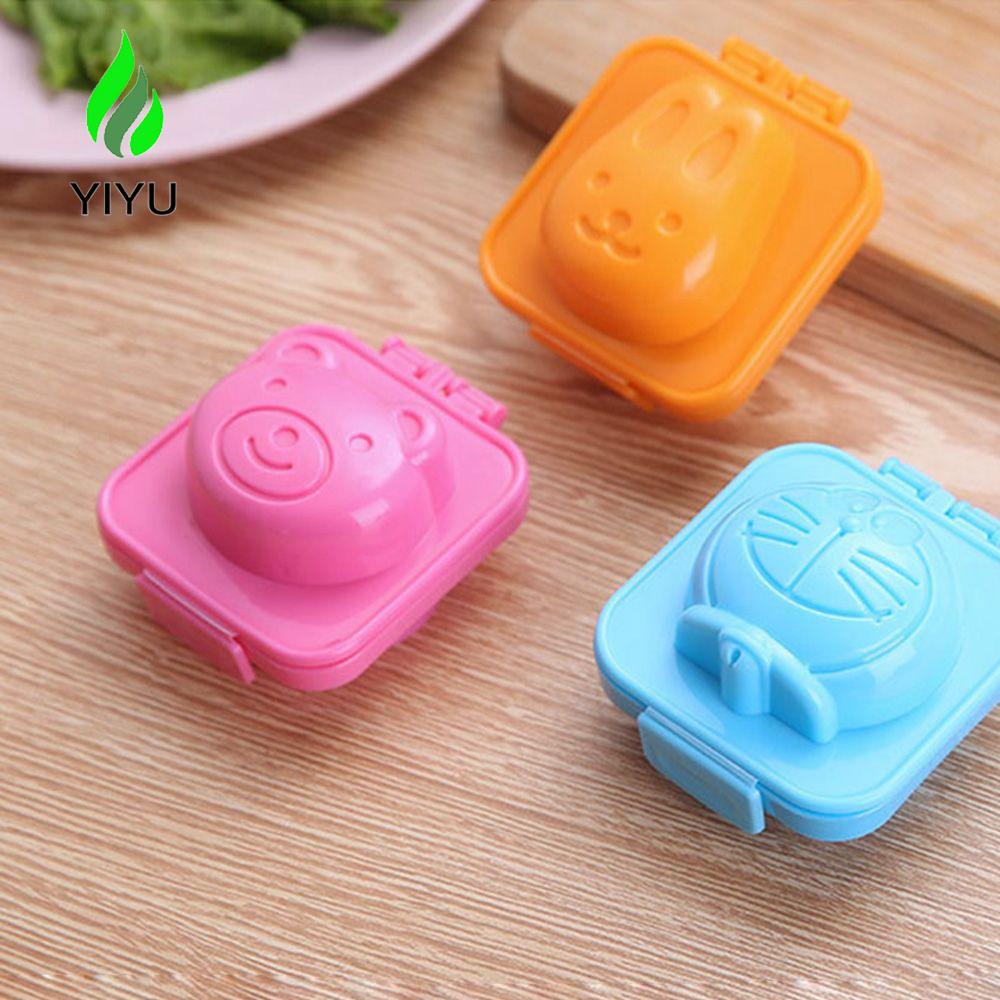 YIYU Bộ 6 Khuôn Làm Cơm Nắm Hình Xe Hơi Trái Tim 3D Dễ Thương