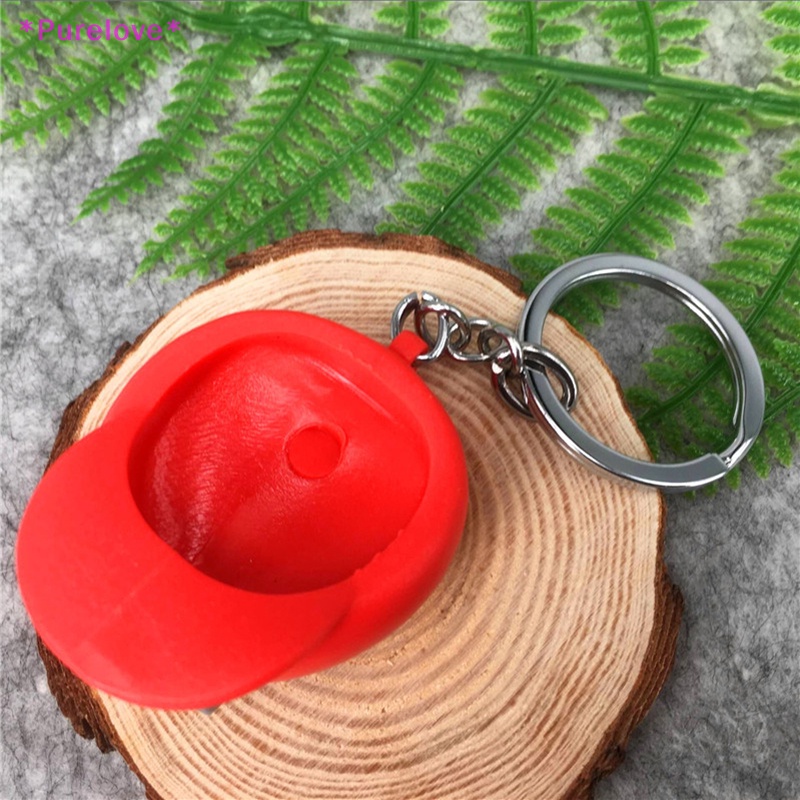 Móc Khóa Hình Nón 3D Bằng Nhựa PVC Mềm Độc Đáo Mới