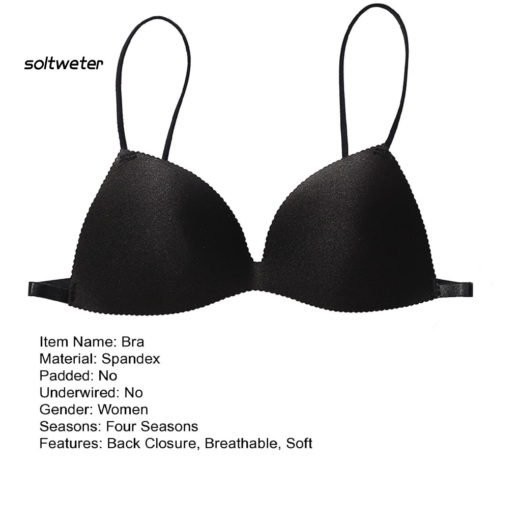 St Áo Ngực Hai Dây Mỏng Liền Mạch Màu Trơn Không Đường May Thoáng Khí Có Dây Đeo Vai Trong Dành Cho Nữ