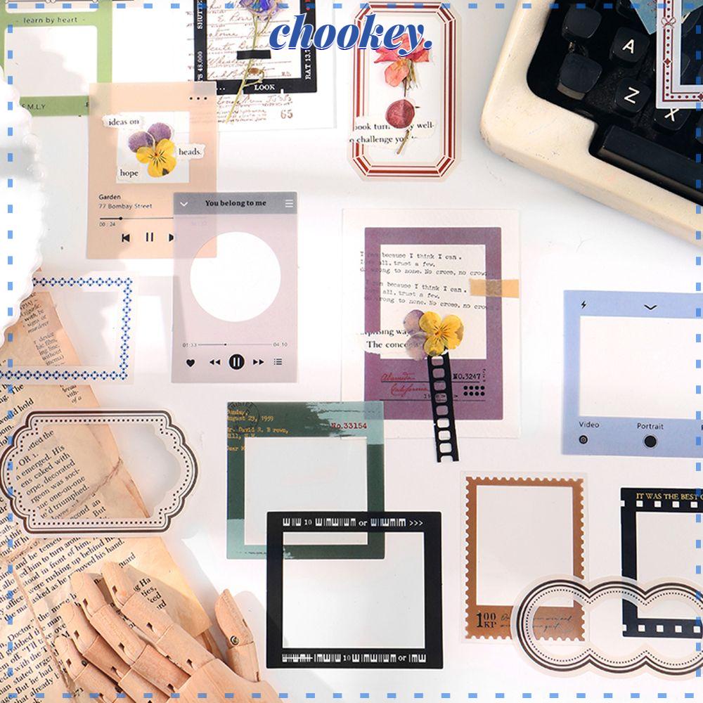 CHOOKEY Bộ 15 Sticker PET Dán Trang Trí Sổ Tay DIY