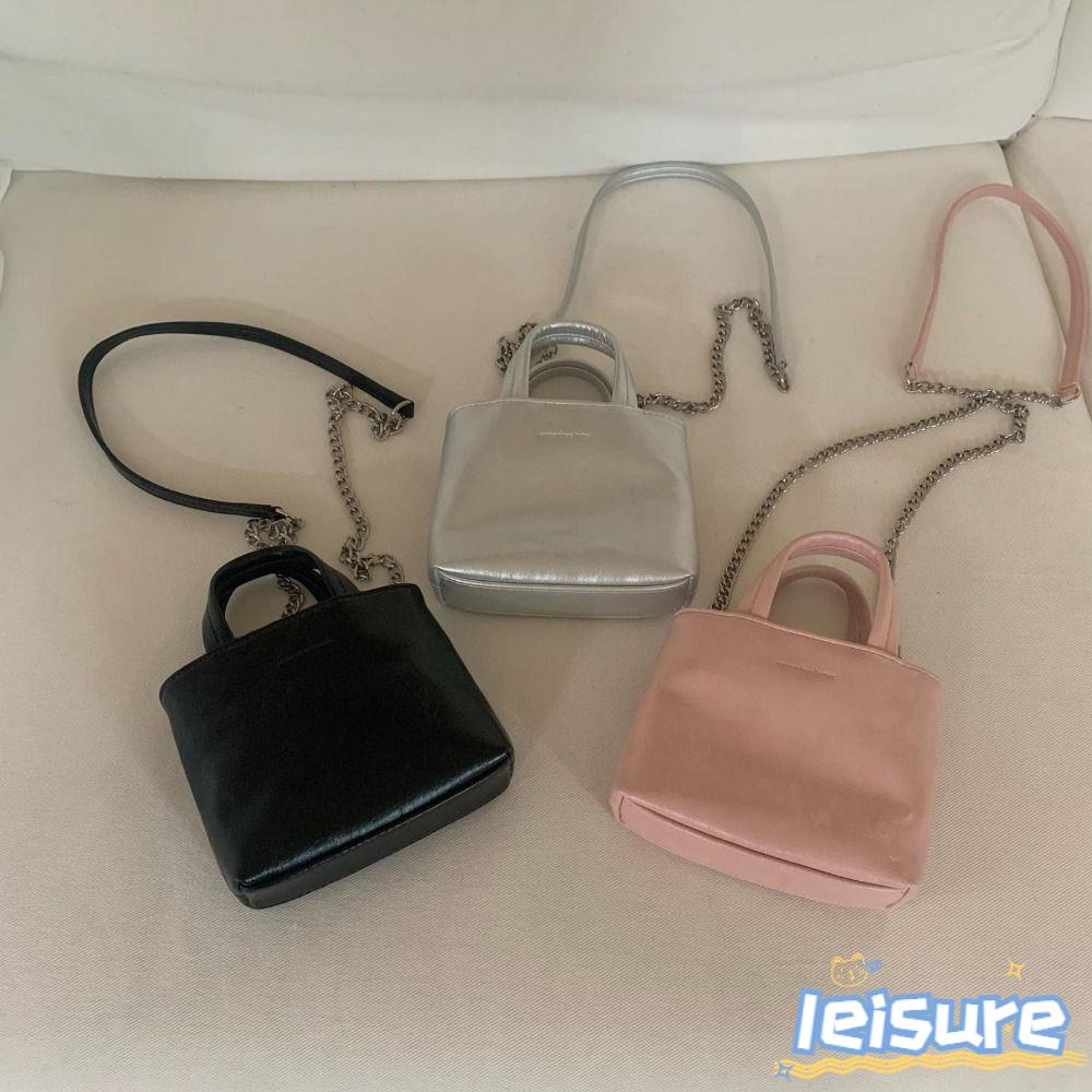 LEISURE Túi Xách Màu Sắc Đơn Giản Thời Trang Cho Nữ