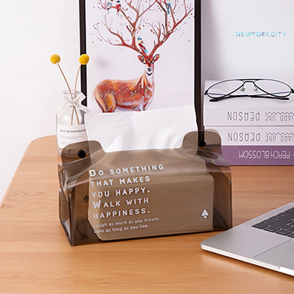 Hộp Đựng Khăn Giấy Bằng PVC Không Thấm Nước Có Thể Gấp Gọn Cho Phòng Khách