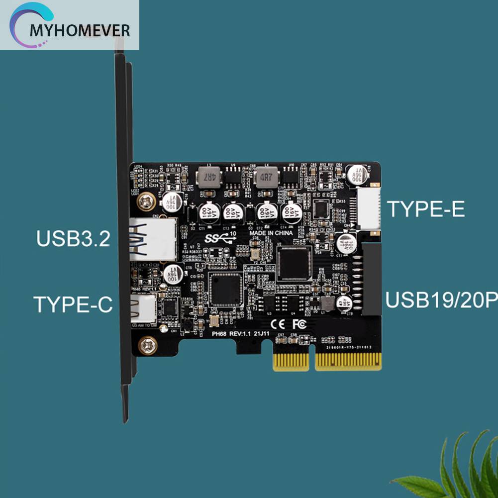 Thẻ ChuyểN ĐổI PCIE 3.0 Sang USB 3.2 10Gbps 19P 20P Full Interface 1xA