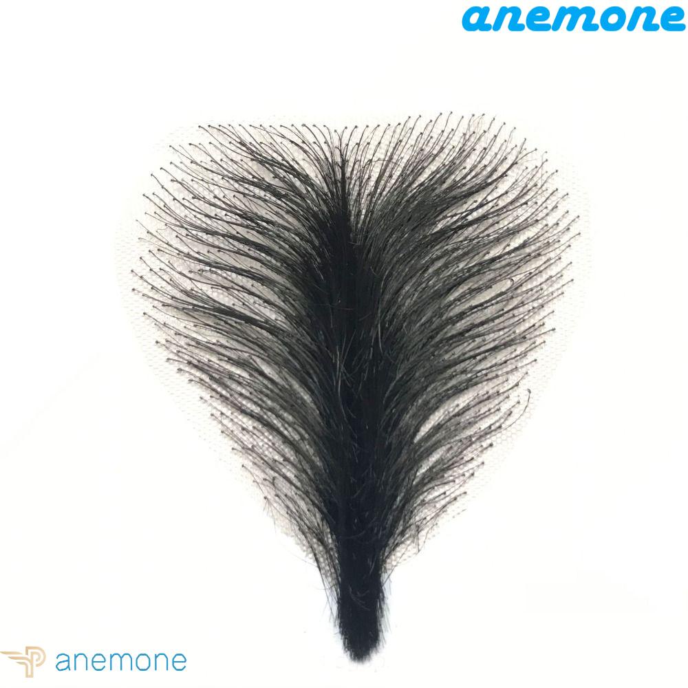 ANEMONE Miếng Dán Tóc Giả Xoăn Màu Nâu Bằng Sợi Tự Nhiên Cách Nhiệt Chất Lượng Cao