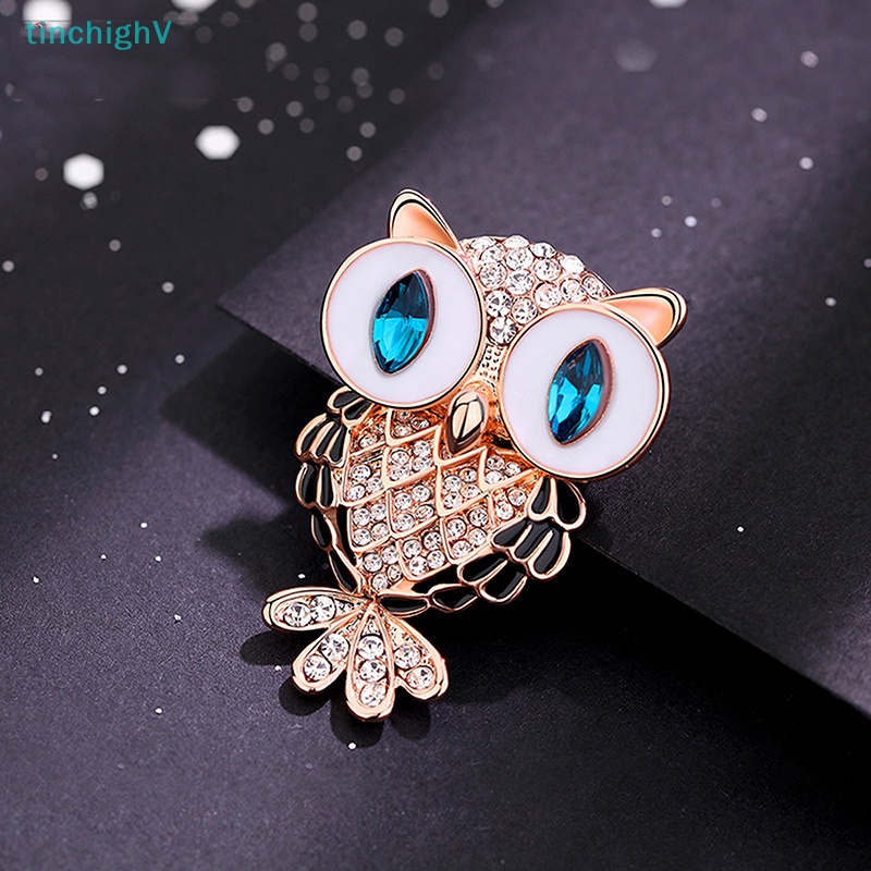 [TinchighV] Ghim Cài Áo Bằng Hợp Kim Hình Cú Mèo Đính Đá Thời Trang Hàn Quốc Tinh Tế [Mới]