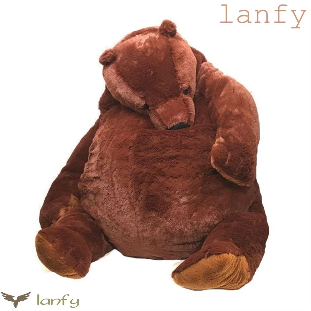 LANFY Đồ chơi nhồi bông Hình Gấu Nâu Mềm Mại Dễ Thương Cho Bé Gái