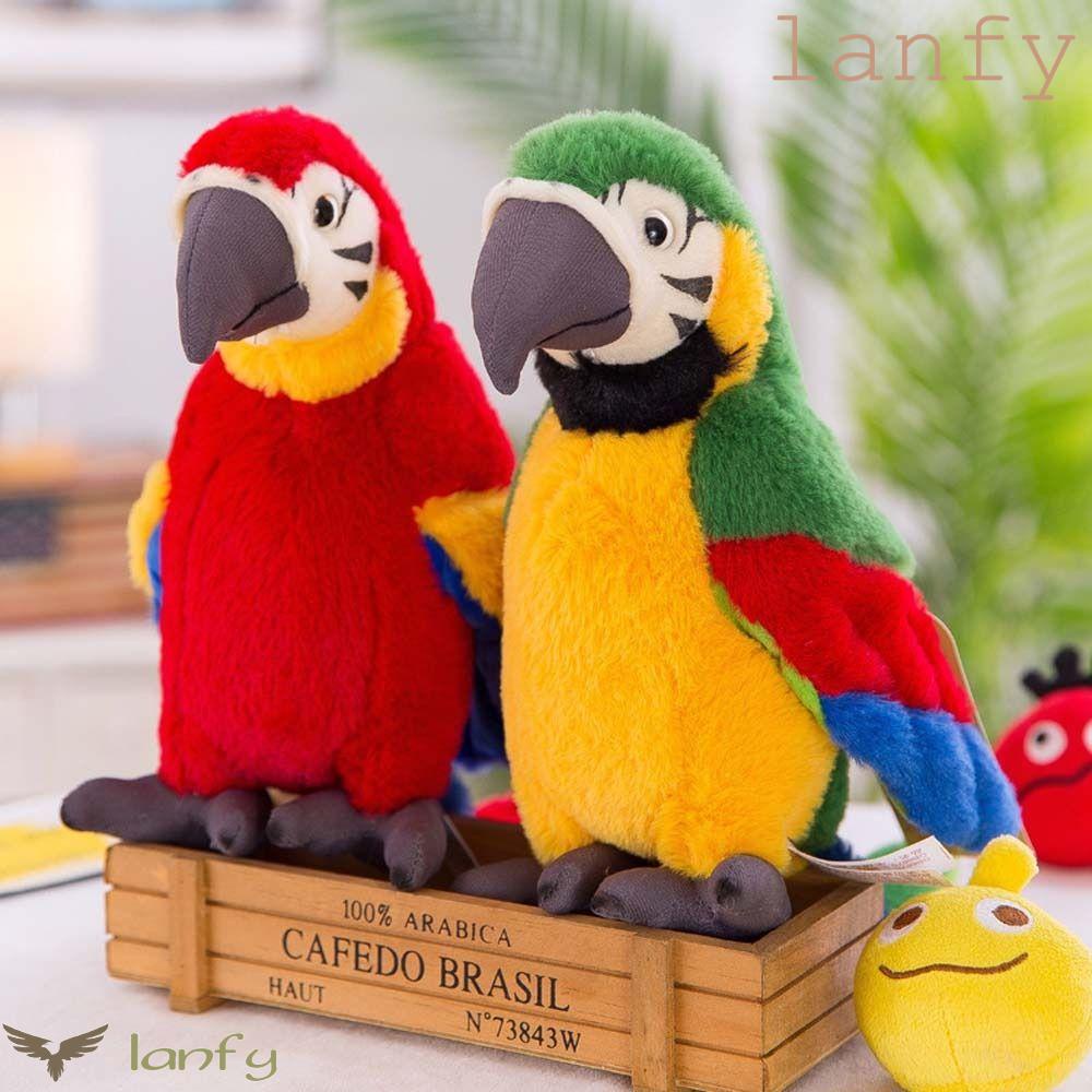 LANFY Đồ chơi nhồi bông Hình Chú Vẹt Trang Trí Nhà Cửa