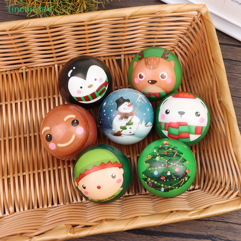 Quả Bóng Xốp PU Giải Tỏa Căng Thẳng Phong Cách Giáng Sinh 63mm