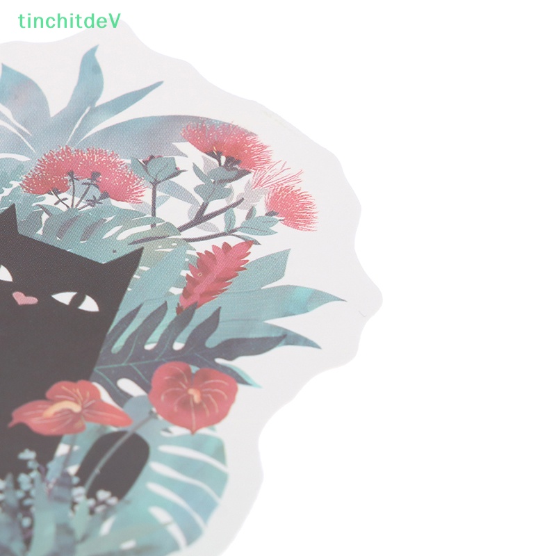 Bộ 50 Miếng Dán Hình Mèo Đen Trang Trí Điện Thoại / Laptop / Guitar Cổ Điển Cho Bé