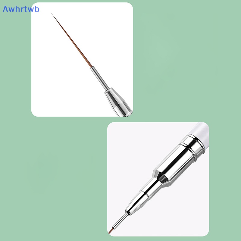 Cọ Vẽ Trang Trí Móng Tay 7 / 15 / 20 / 25 / 30mm Cán Kim Loại Mới