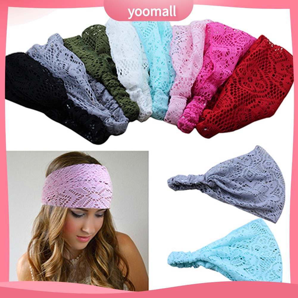 Băng Đô Ren Co Giãn Thời Trang Cho Bé Gái