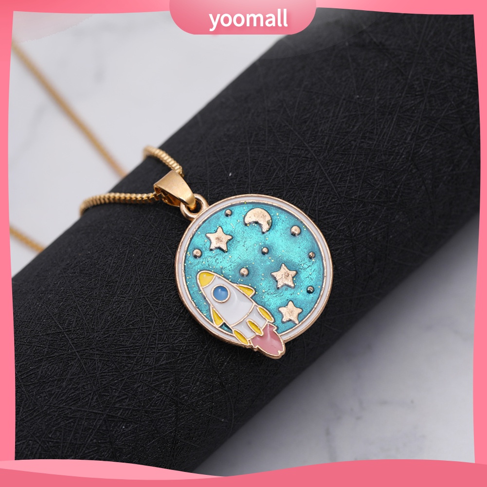 Vòng cổ Mặt Trăng Sao Tráng Men Thời Trang Cho Nữ