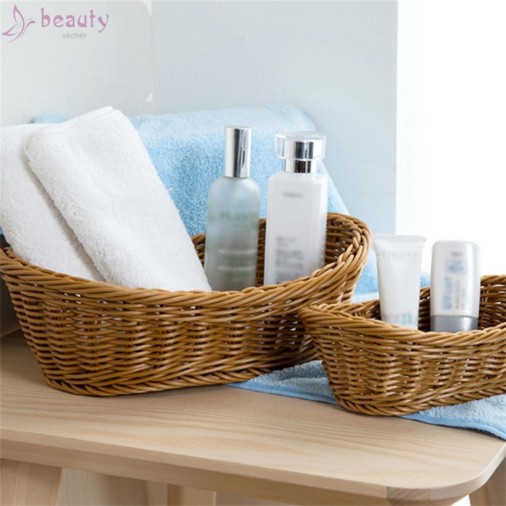 Giỏ Mây Đựng Bánh Mì / Mỹ Phẩm Chống Ẩm Trang Trí Nhà Tắm
