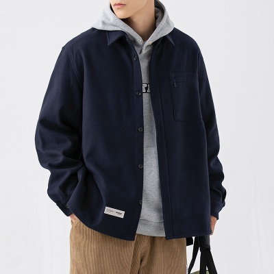 Áo Sơ Mi Nam Dáng Rộng Phong Cách Retro Nhật Bản