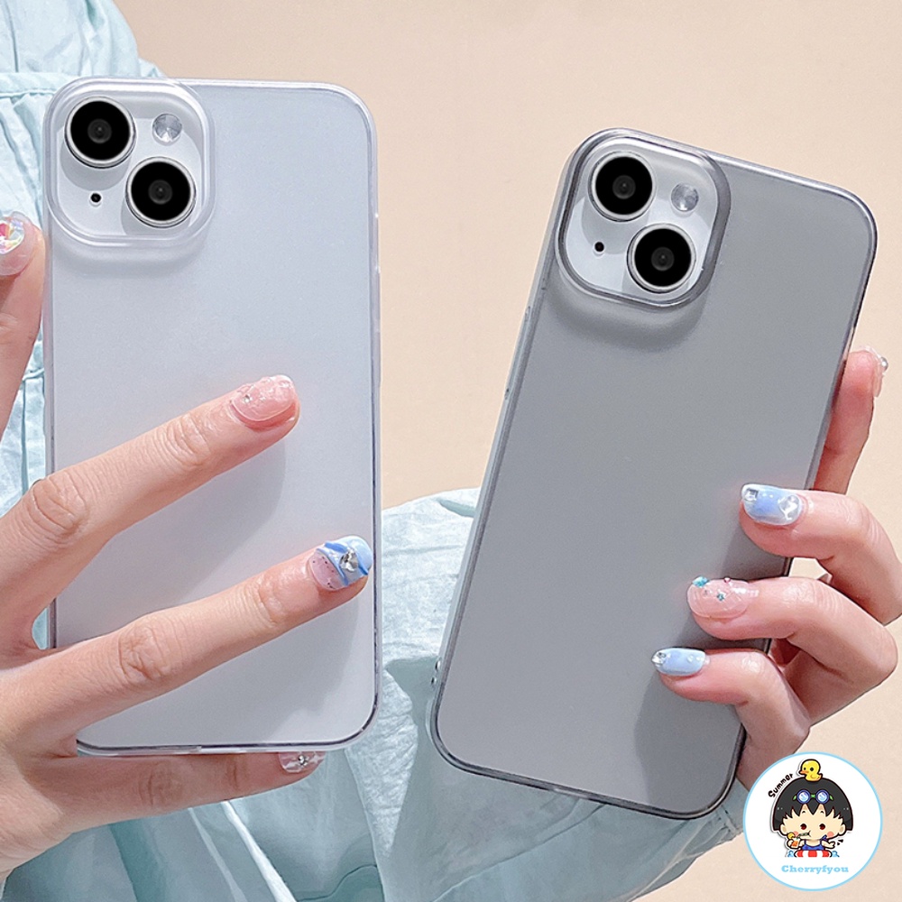 Ốp Điện Thoại TPU Mềm Chống Dấu Vân Tay Thiết Kế Đơn Giản Cho IPhone 12 13 14 Pro Max