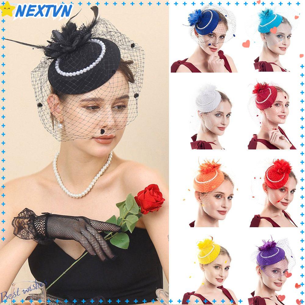 NEXTVN Mũ Cài Tóc Phong Cách Vintage Cho Cô Dâu