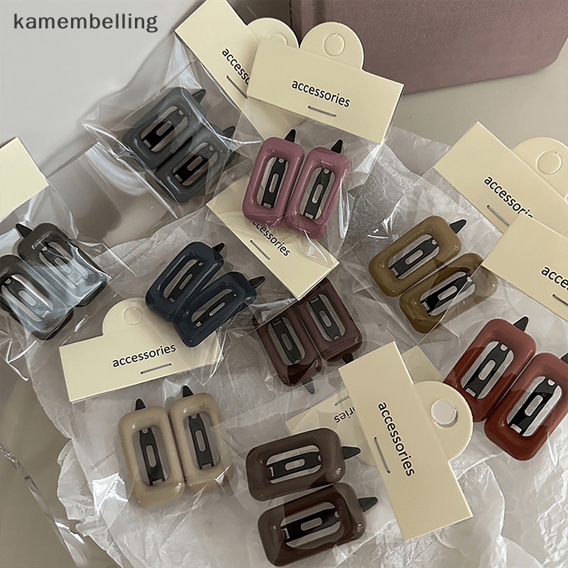 Set 2 Kẹp Tóc Màu Kẹo Ngọt Phong Cách Hàn Quốc Dễ Thương Cho Nữ