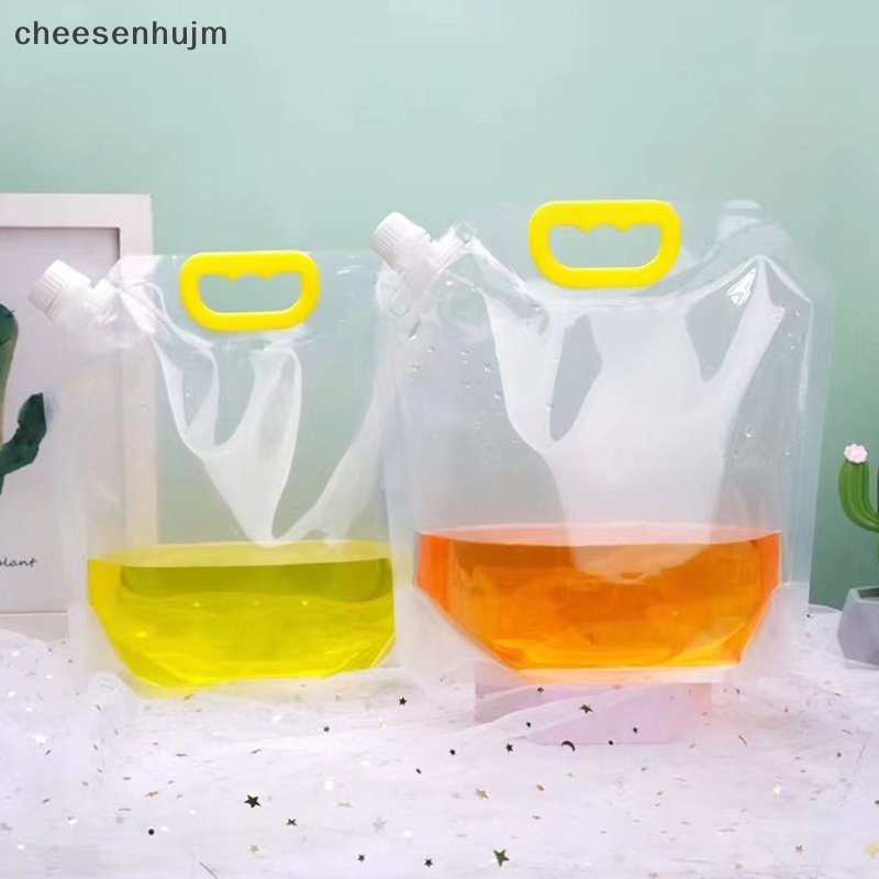 1 Túi Đựng Nước Uống Trong Suốt Tái Sử Dụng Tiện Lợi 1 / 1.5 / 2.5 / 5 / 10L