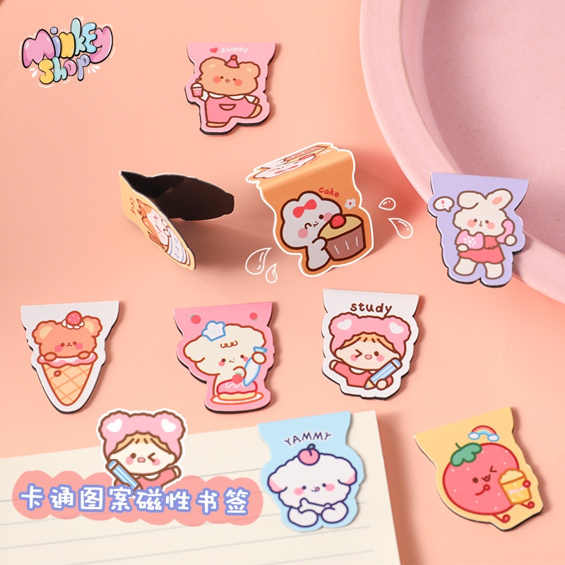 Thẻ đánh dấu sách book mark cute nhiều hình dáng dễ thương dạng gập nhỏ gọn tiện lời -Minkey