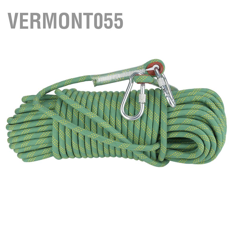 Vermont055 Dây thoát hiểm leo núi ngoài trời 30m Đường kính 12 mm sinh tồn an toàn