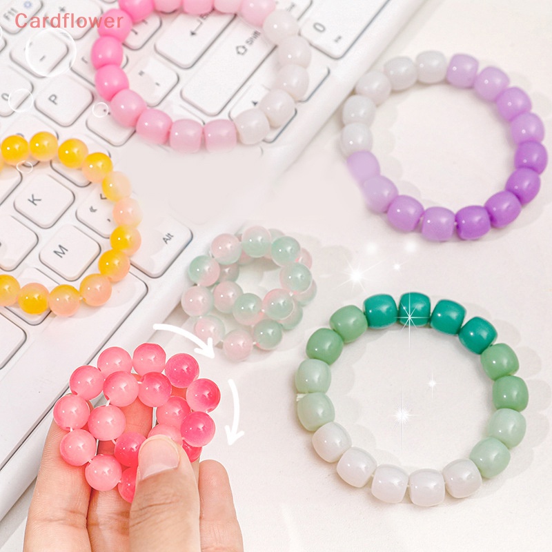 < Cardflower > Vòng Tay Chuỗi Hạt Pha Lê Màu Gradient Nhẹ Nhàng Làm Quà Tặng Cho Nữ