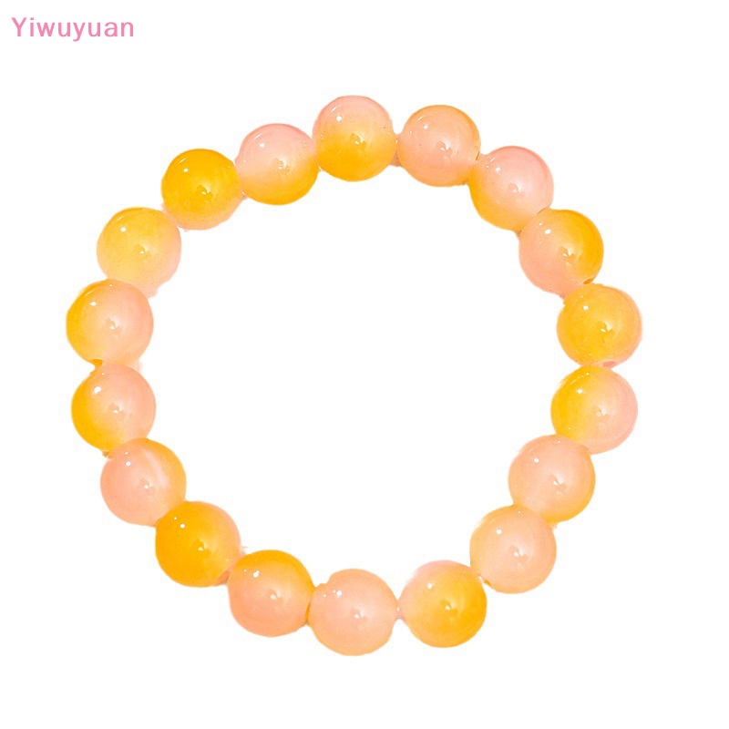 < Yiwuyuan > Vòng Tay Chuỗi Hạt Pha Lê Màu Gradient Nhẹ Nhàng Làm Quà Tặng Cho Nữ