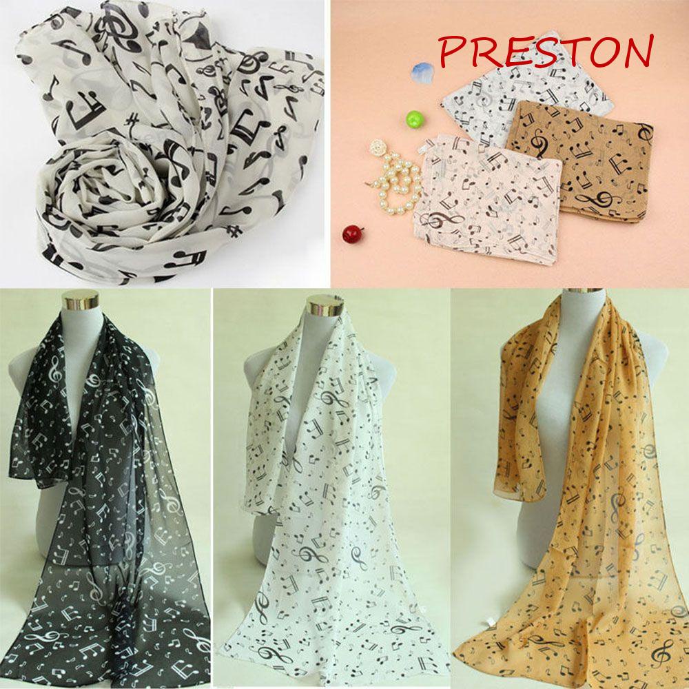 Khăn Choàng Cổ In Họa Tiết Nốt Nhạc Thời Trang Cho Nữ