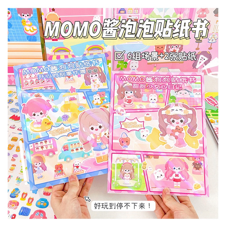 Sticker book cute Miếng Dán Hình Động Vật 3D Dễ Thương Cho Bé