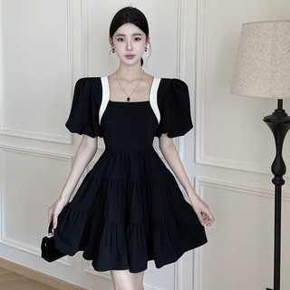 Đầm Mini Thắt Nơ Màu Sắc Tương Phản Thời Trang Mùa Hè