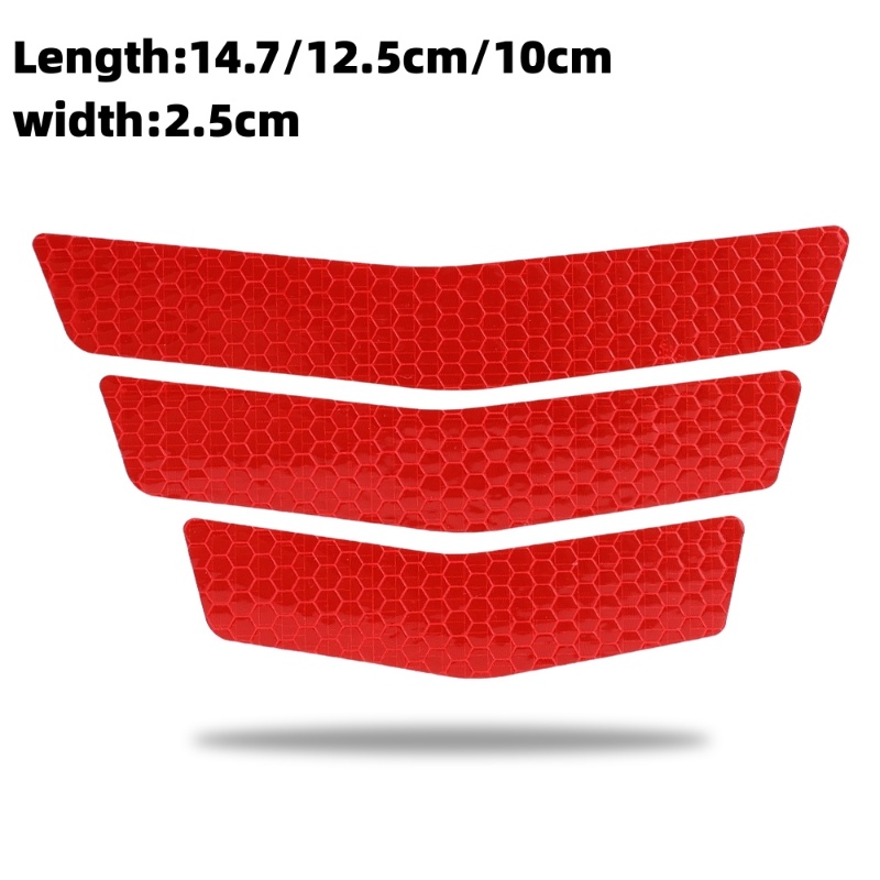 FENDER Set 3 Miếng Dán Cảnh Báo Phản Quang Cảnh Báo An Toàn Chống Trầy Cho Xe Hơi / Xe Máy