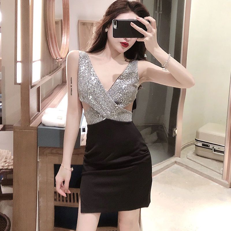 Đầm Ngắn Ôm Eo Che Phủ Bụng Thời Trang Tiệc Tùng Dành Cho Nữ