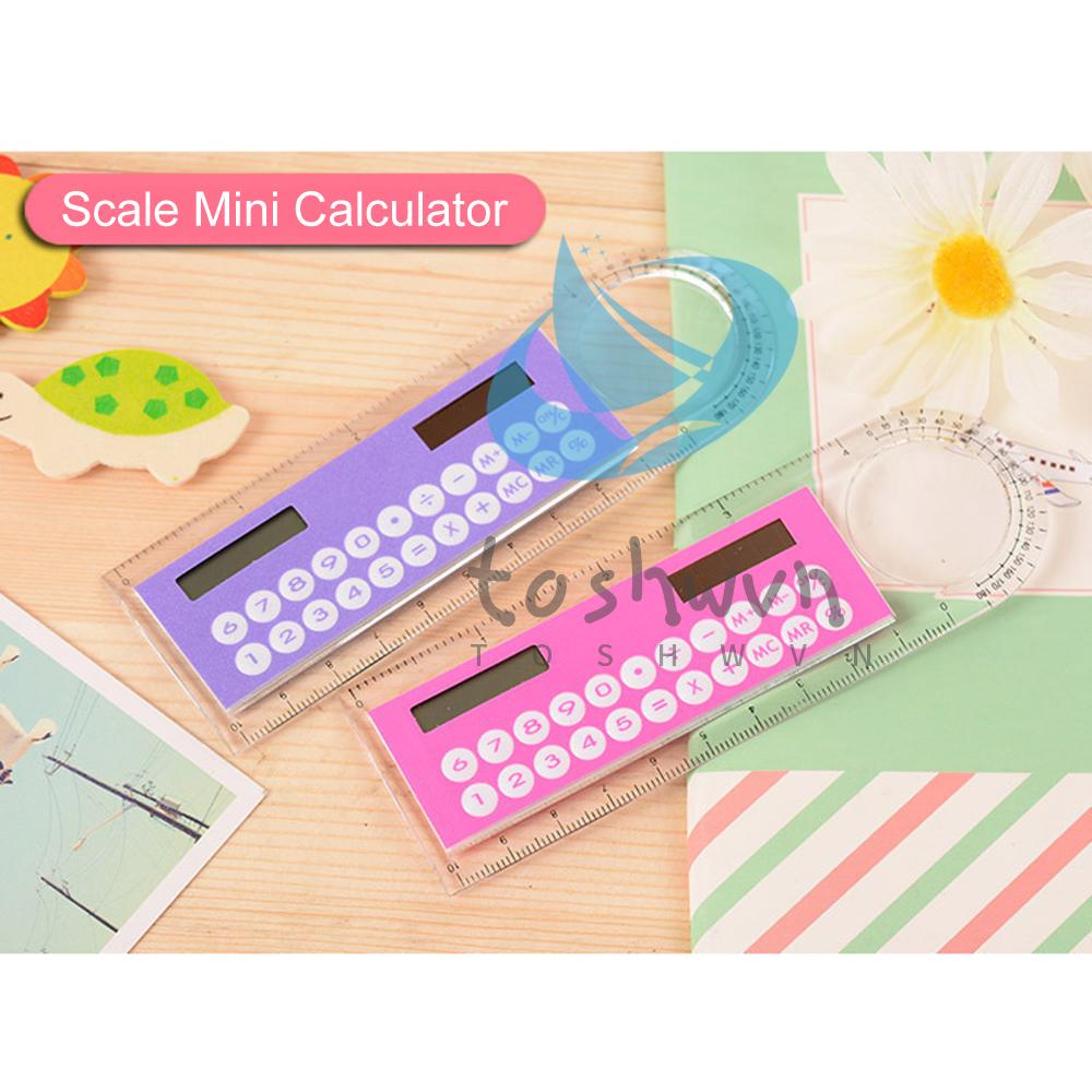 1 Thước Kẻ Mini 10cm Sử Dụng Năng Lượng Mặt Trời Siêu Mỏng Màu Sắc Ngẫu Nhiên