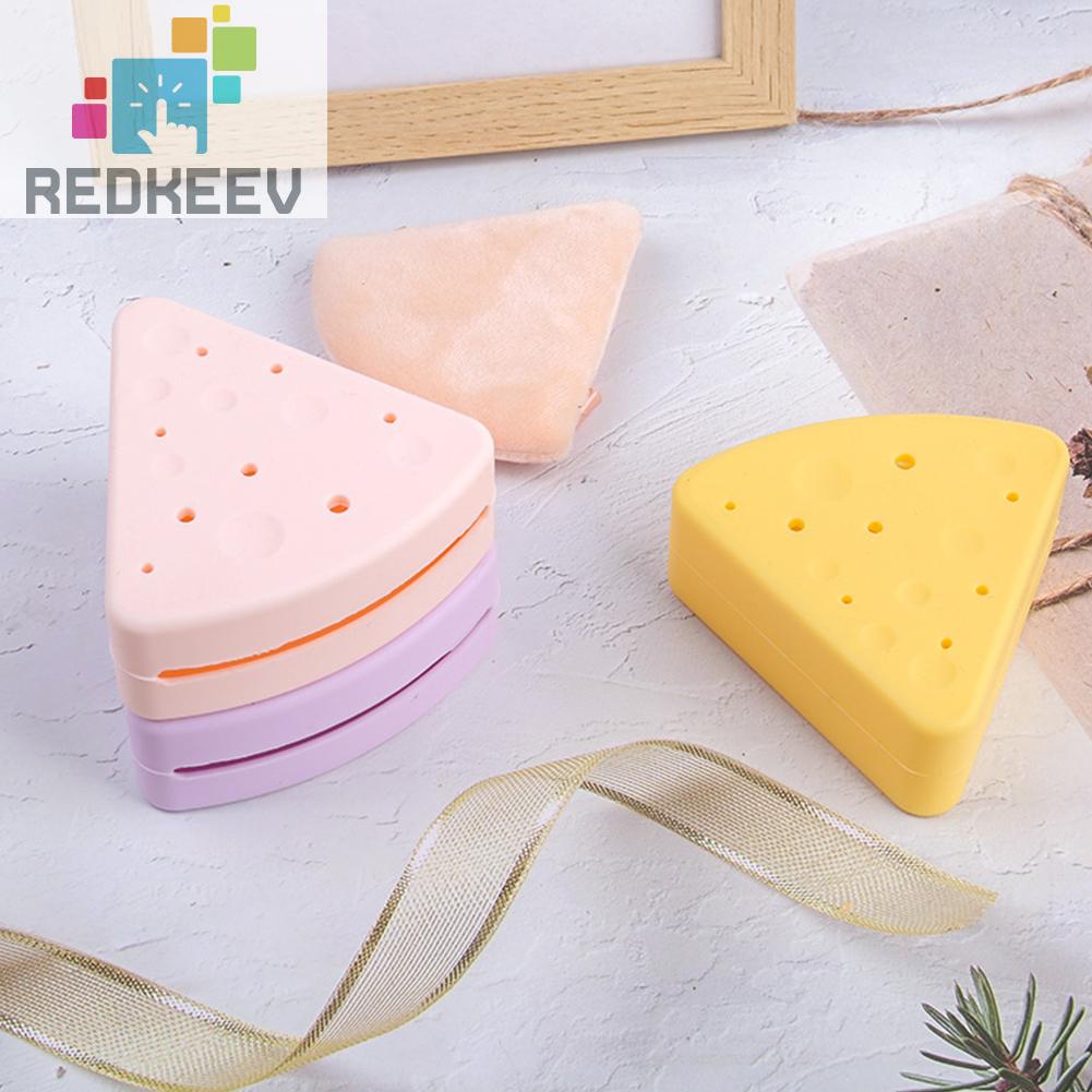 Hộp Đựng Mút Trang Điểm Silicone Hình Tam Giác Tiện Lợi Cho Đi Du Lịch