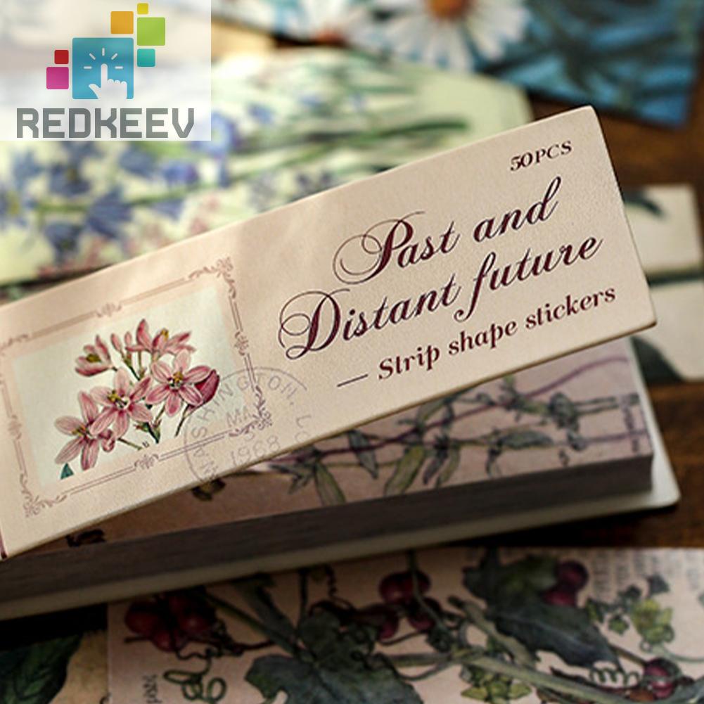 Set 50 Tấm Hình Dán Trang Trí Nhật Ký DIY Dễ Thương Xinh Xắn