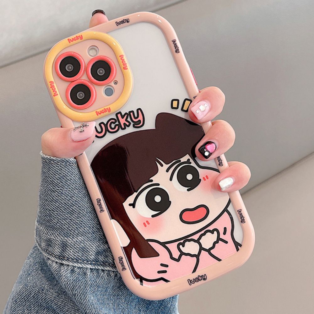 Ốp Điện Thoại TPU Mềm Chống Sốc In Hình Cậu Bé Bút Chì Dễ Thương Cho IPhone 11 12 13 14 Pro Max