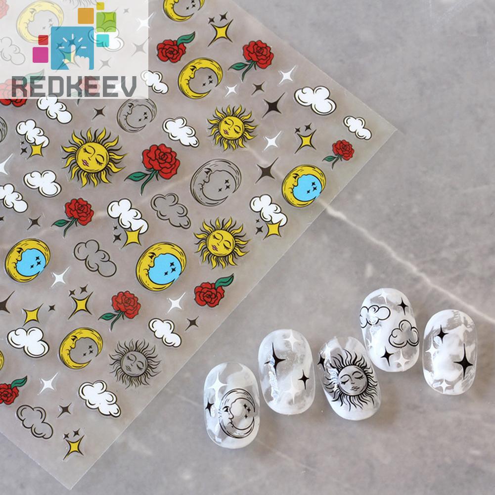 Bộ 3 Miếng Dán Móng Tay Tự Dính Họa Tiết Hoạt Hình Dễ Sử Dụng Cho Nữ