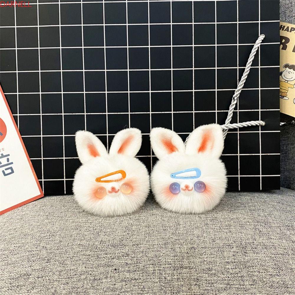 Móc Khóa Thỏ Nhồi Bông Mềm Mại Đáng Yêu