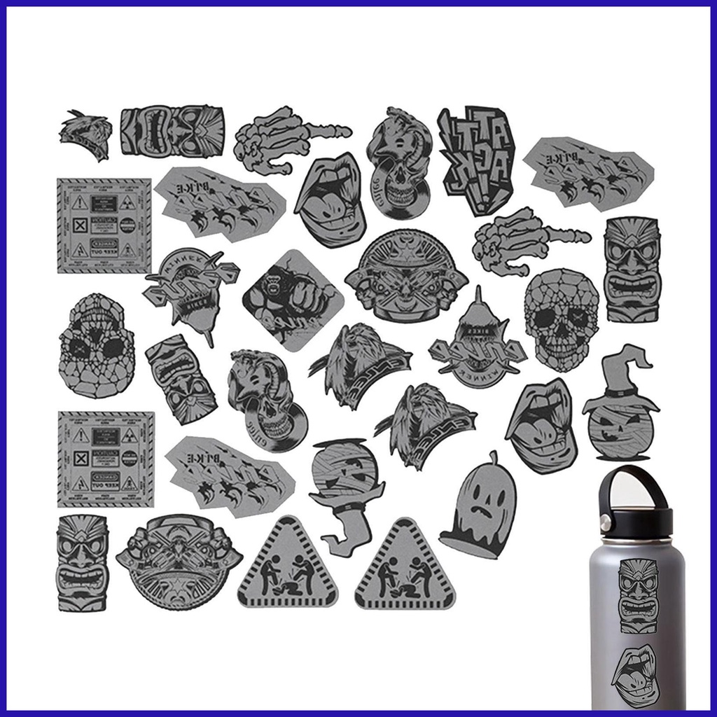 Set 35 Miếng Dán Phản Quang Chống Thấm Nước Họa Tiết Graffiti Trang Trí Khung Xe Đạp