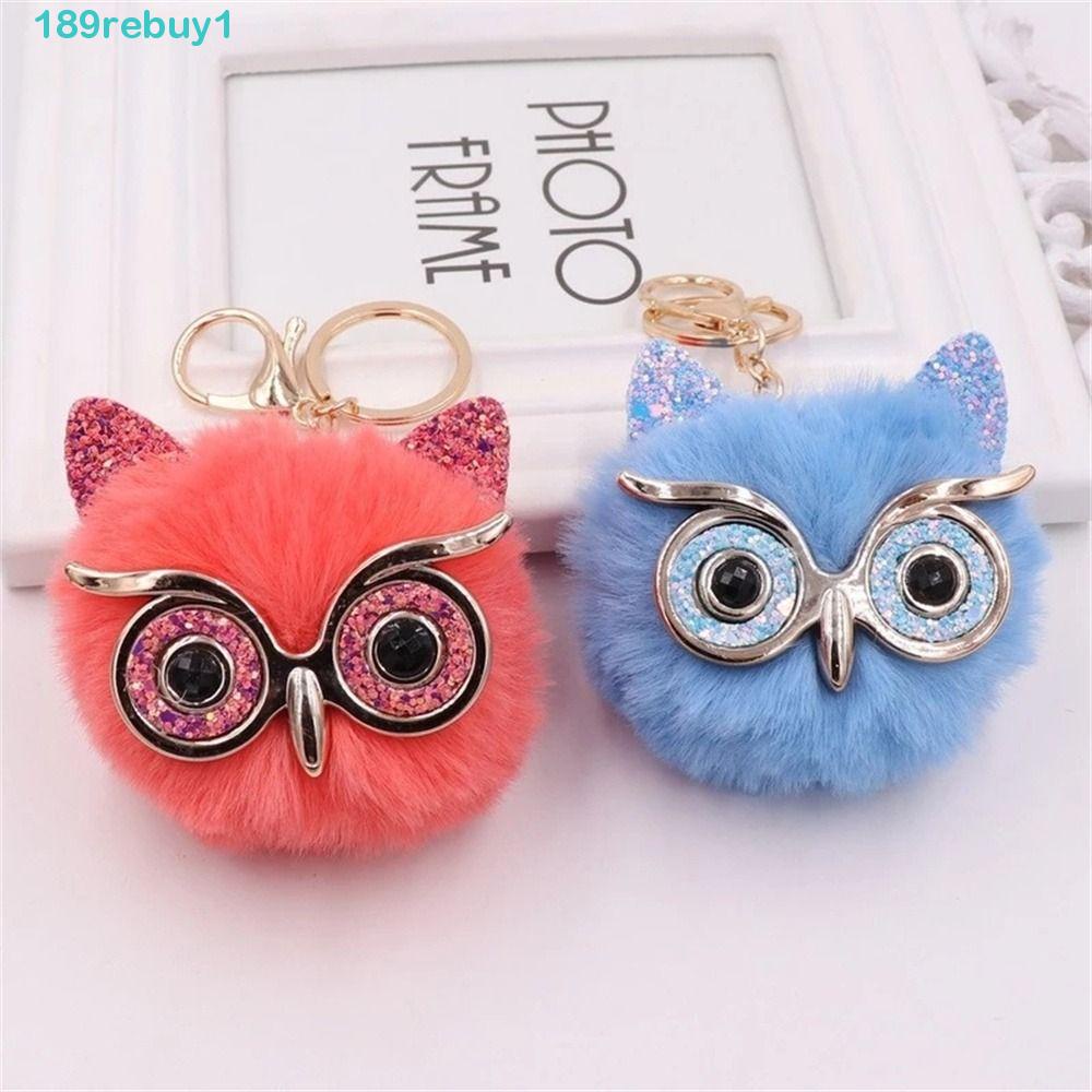 1 Móc Khóa Hình Cú Mèo Nhồi Bông Dễ Thương