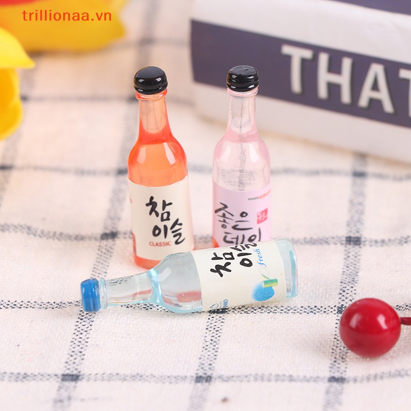 Set 10 Chai Rượu Mini Tỉ Lệ 1 / 12 Dùng Để Trang Trí Nhà Búp Bê